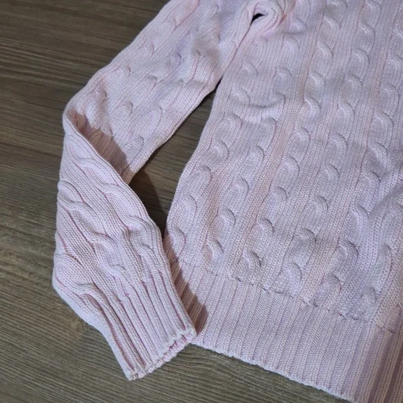 Ralph Lauren Light Pink Cable Knit Sweater - Picture 2 of 3
